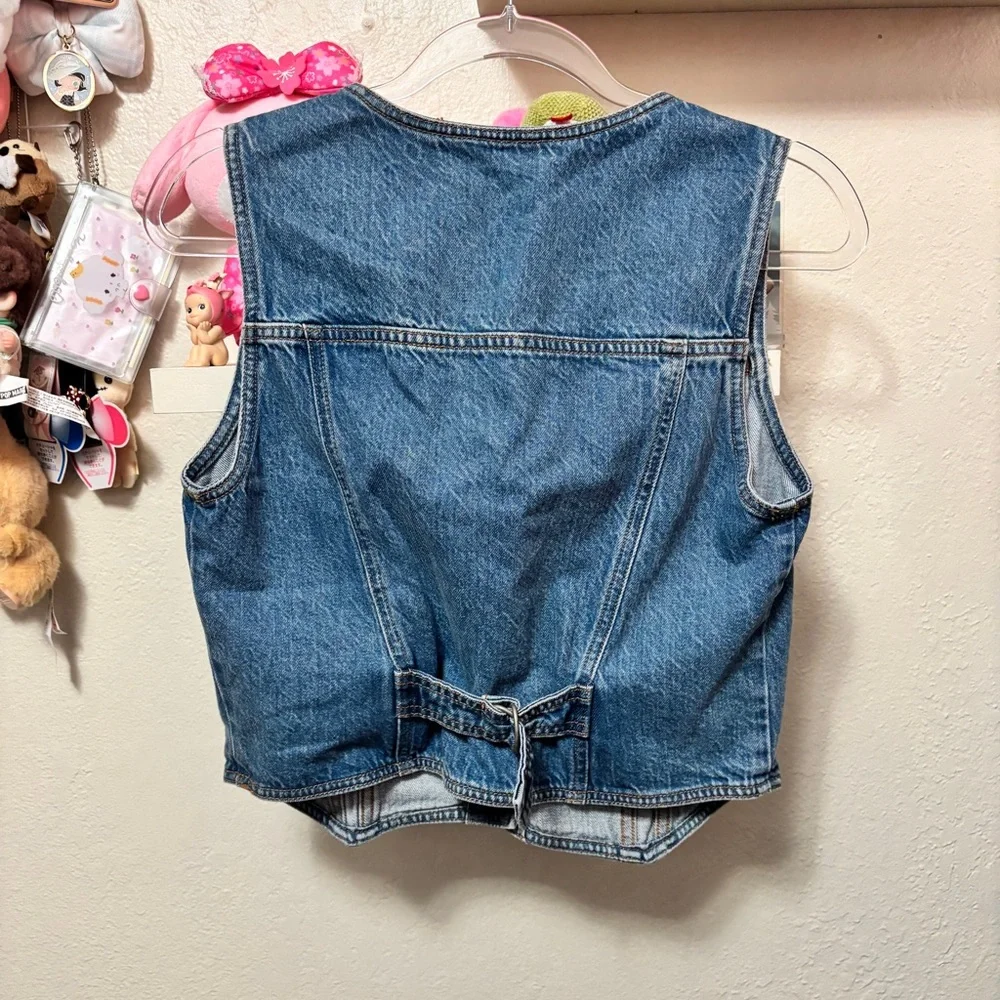 Abercrombie & Fitch Denim Vest Top Size Small - Picture 5 of 6
